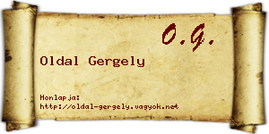 Oldal Gergely névjegykártya